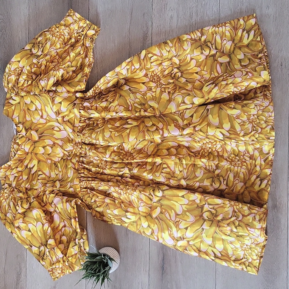 Kika Vargas For TARGET l Floral Yellow Dress l XS l Ladies